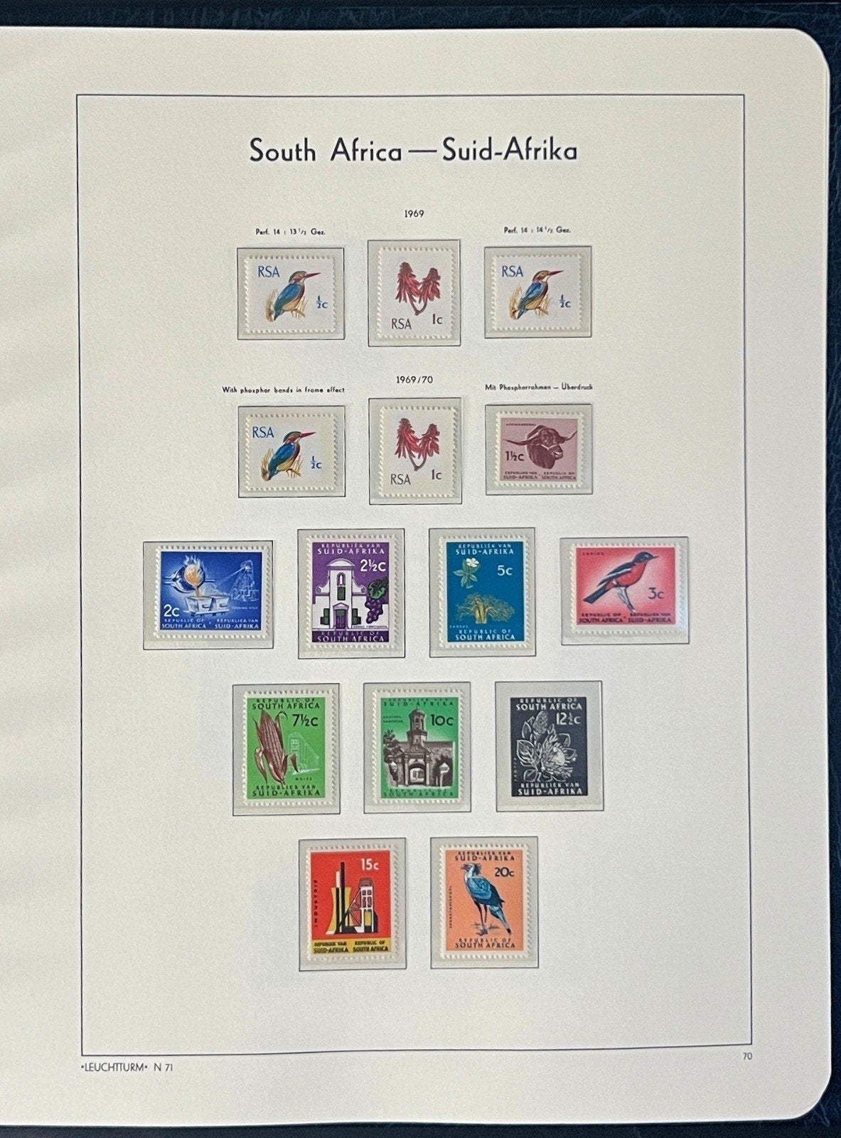 South Africa Stamp Collection Lighthouse Hingeless Album (MNH) 1961-1981 ZAYIX