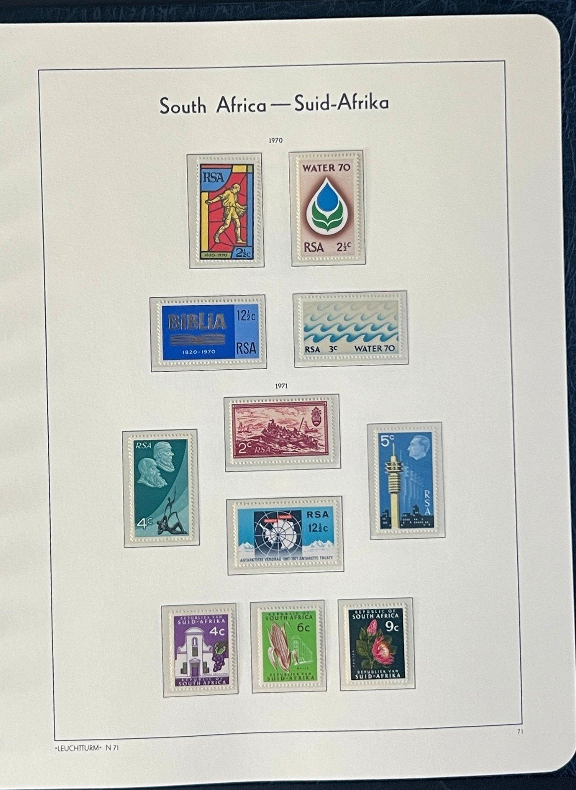 South Africa Stamp Collection Lighthouse Hingeless Album (MNH) 1961-1981 ZAYIX