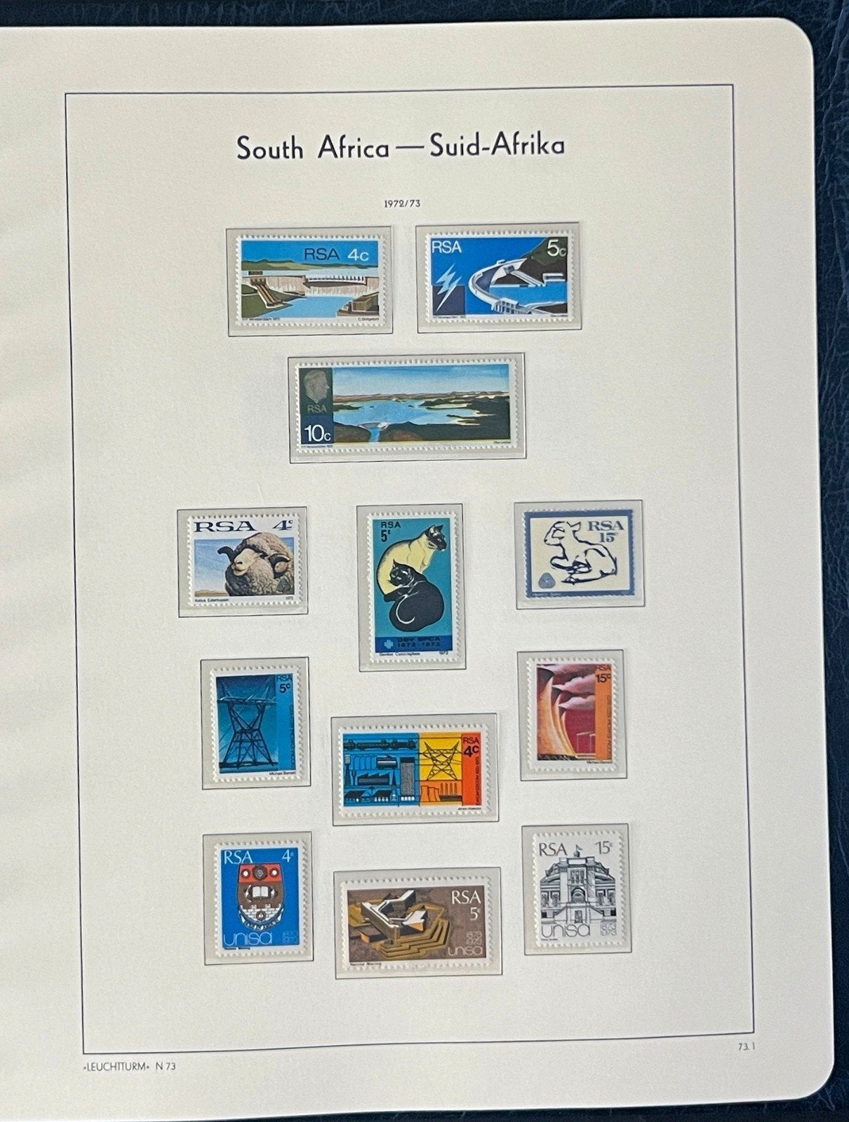 South Africa Stamp Collection Lighthouse Hingeless Album (MNH) 1961-1981 ZAYIX