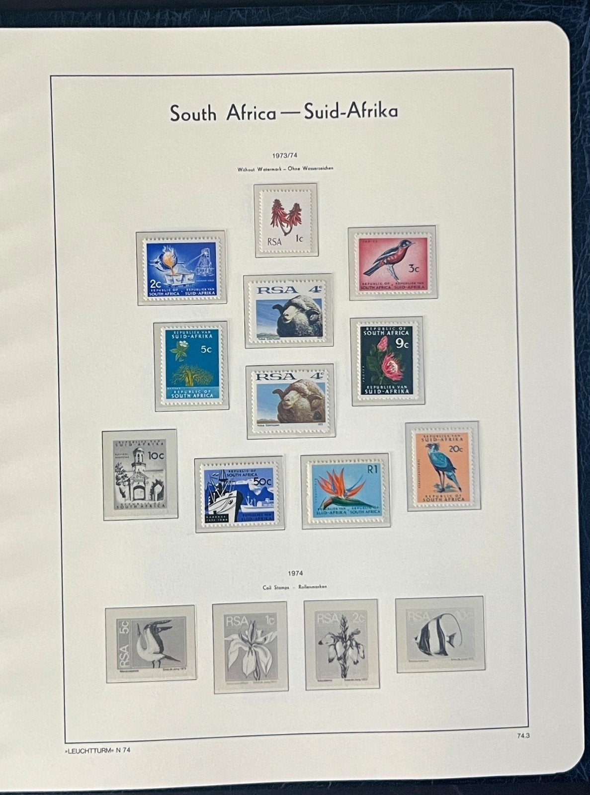 South Africa Stamp Collection Lighthouse Hingeless Album (MNH) 1961-1981 ZAYIX