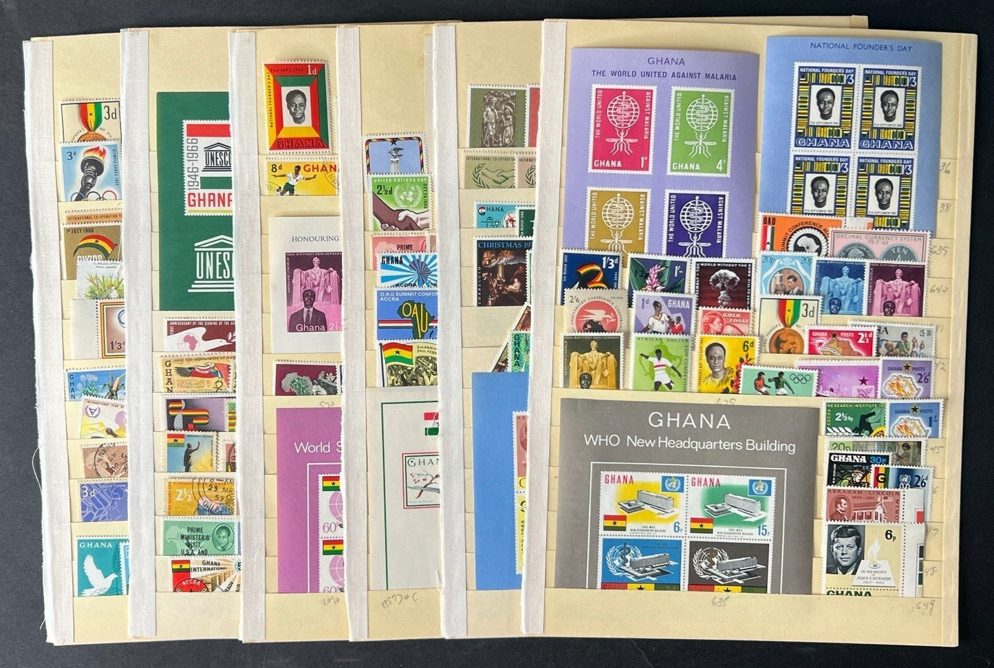 Ghana Commemorative & Topicals Collection Hundreds of Stamps 6 Pages ZAYIX