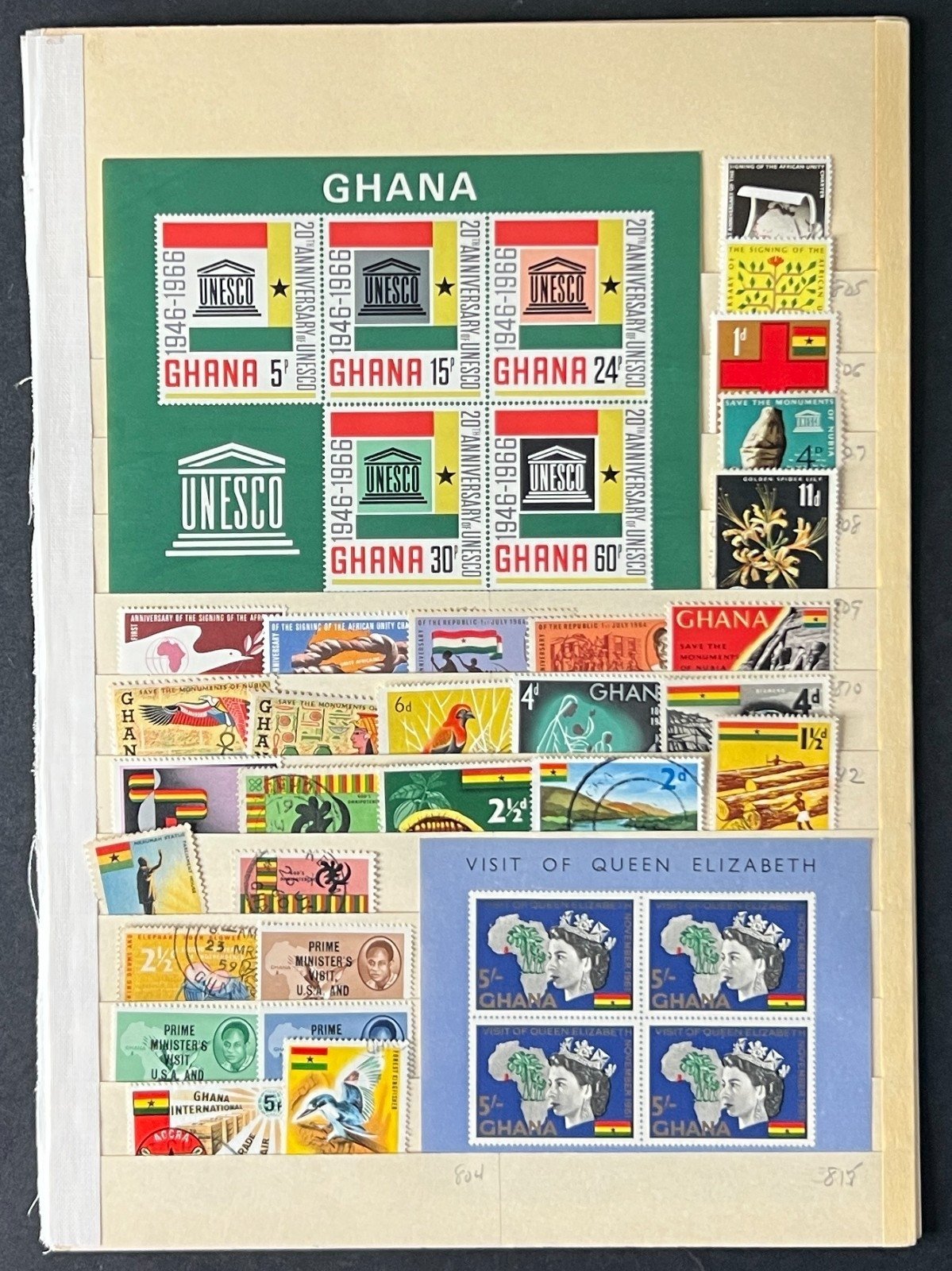 Ghana Commemorative & Topicals Collection Hundreds of Stamps 6 Pages ZAYIX