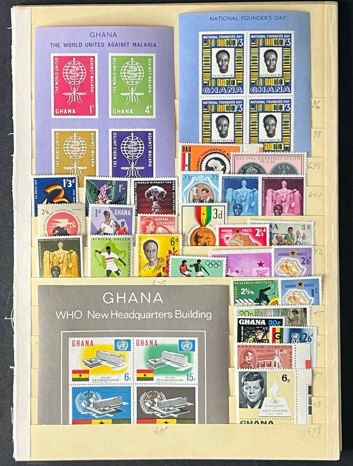 Ghana Commemorative & Topicals Collection Hundreds of Stamps 6 Pages ZAYIX