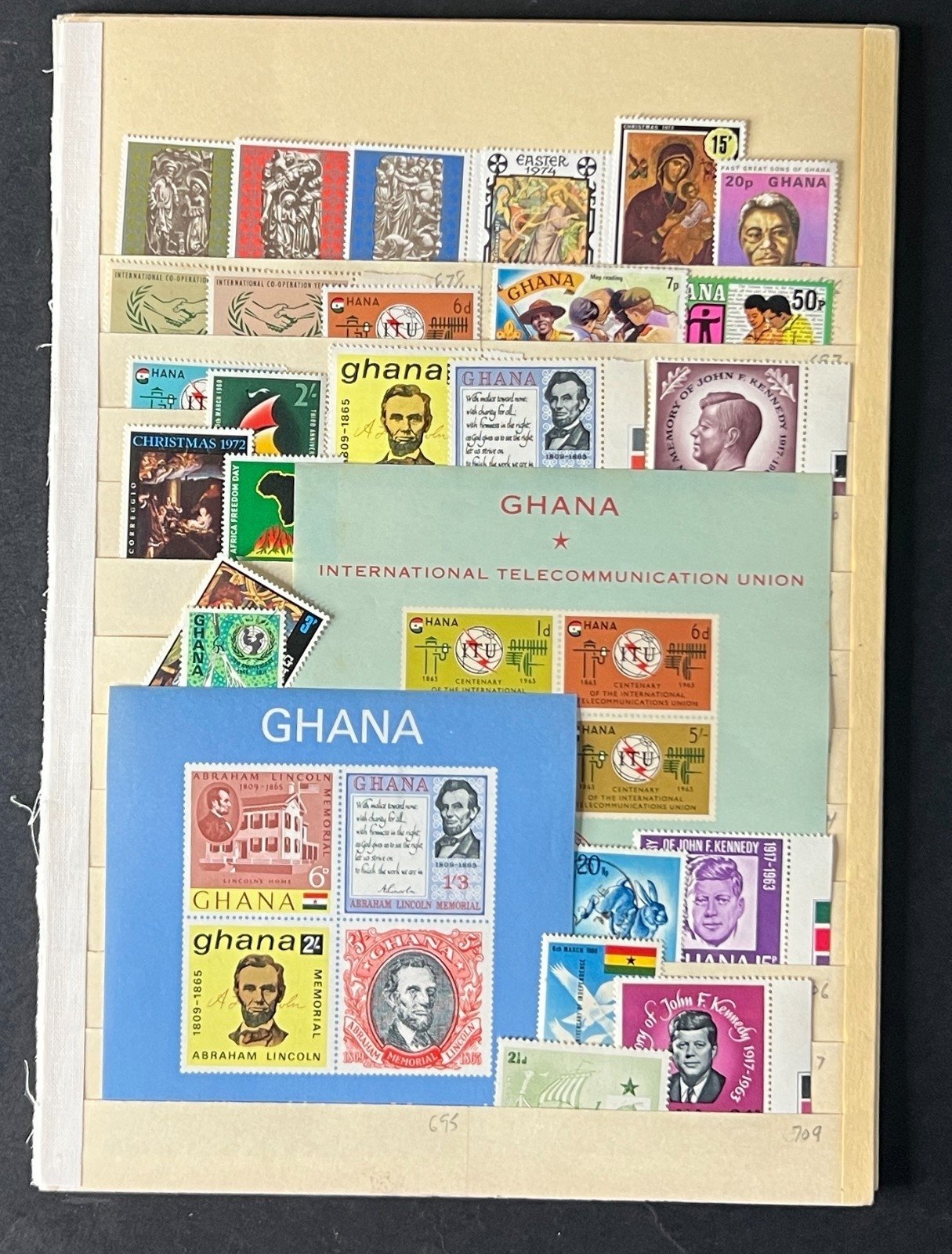 Ghana Commemorative & Topicals Collection Hundreds of Stamps 6 Pages ZAYIX