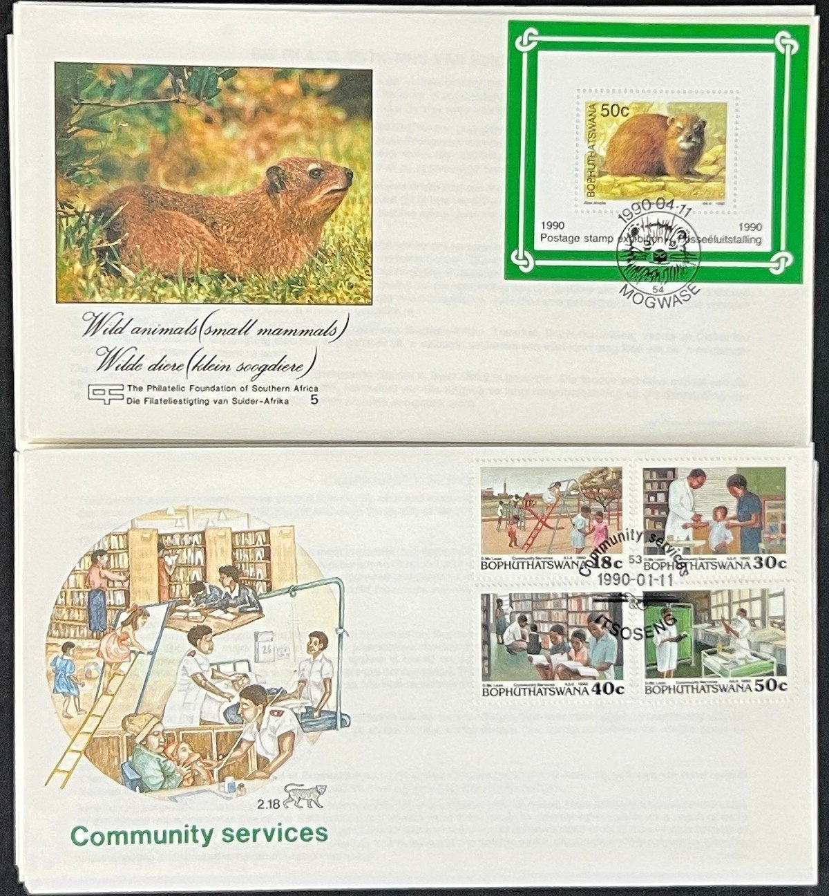 Bophuthatswana First Day Cover Collection Birds Architecture Animal FDC 02 ZAYIX