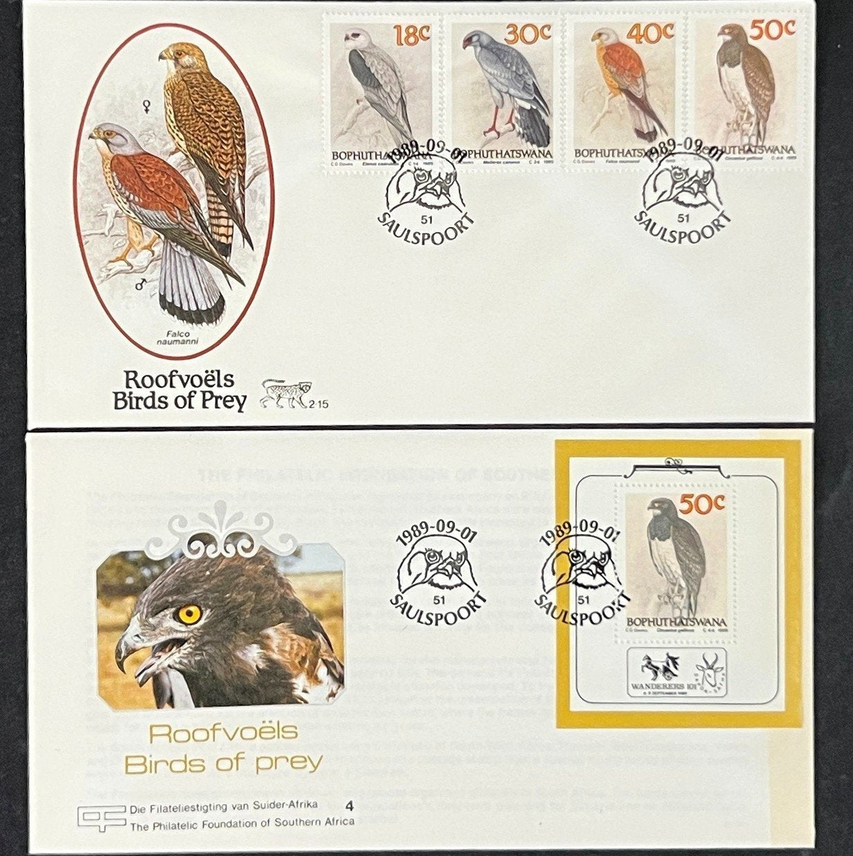 Bophuthatswana First Day Cover Collection Birds Architecture Animal FDC 02 ZAYIX