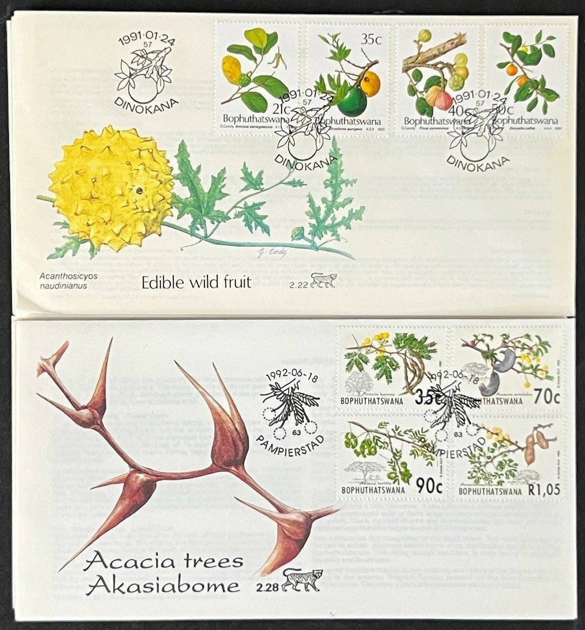 Bophuthatswana First Day Cover Collection Birds Architecture Animal FDC 02 ZAYIX