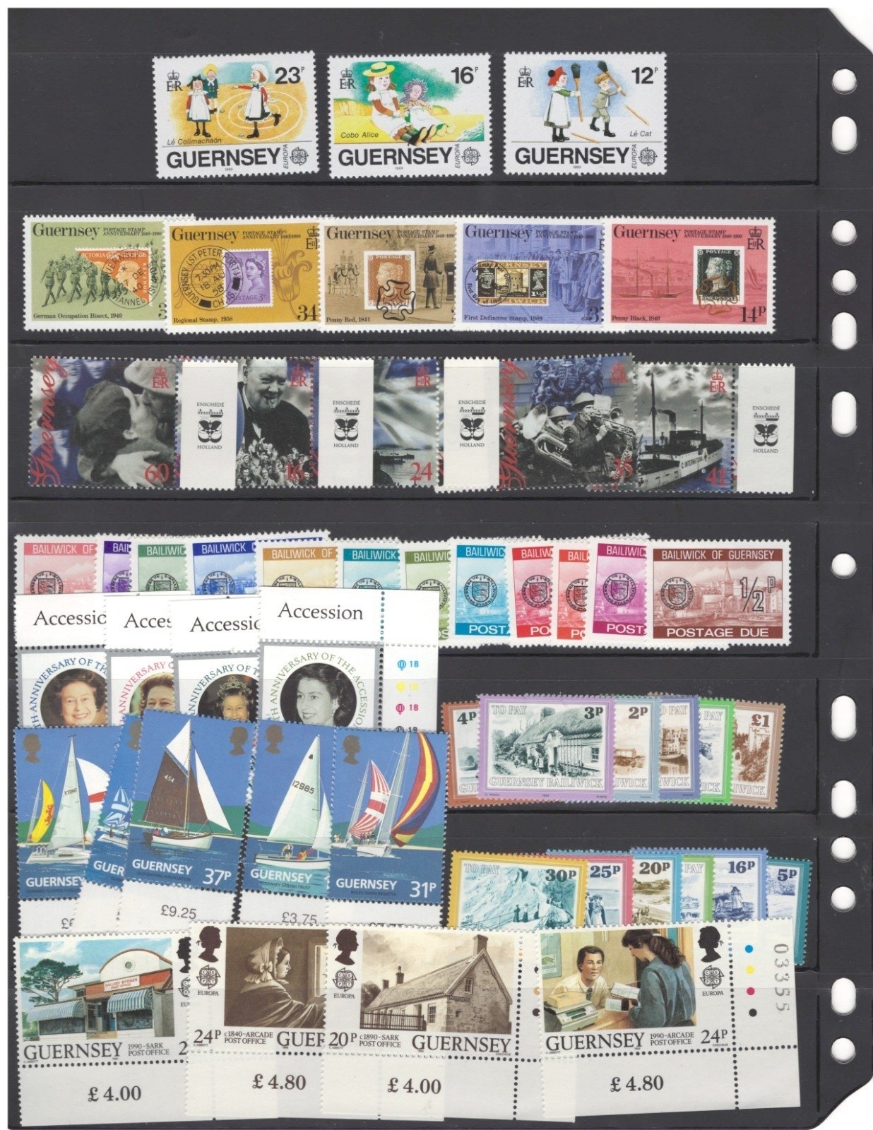 Guernsey Commemorative & Topicals $103CV 4 Pages MNH ZAYIX