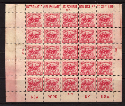 US 630 MNG White Plains souvenir sheet - FLAWS! read description carefully ZAYIX