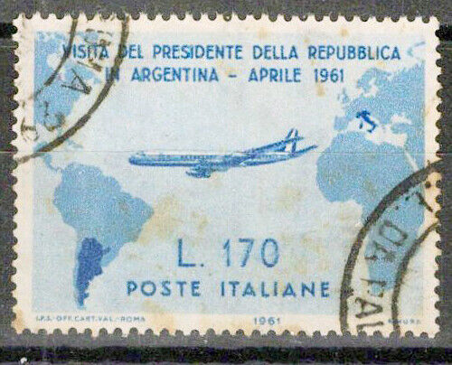 Italy 832 Used Visit of Italian President to Argentina, Jet ZAYIX 1223S0230M