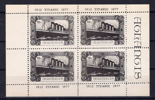 Titanic 75th anniversary 1977 Atlantis Fantasy Cinderella miniature sheet ZAYIX