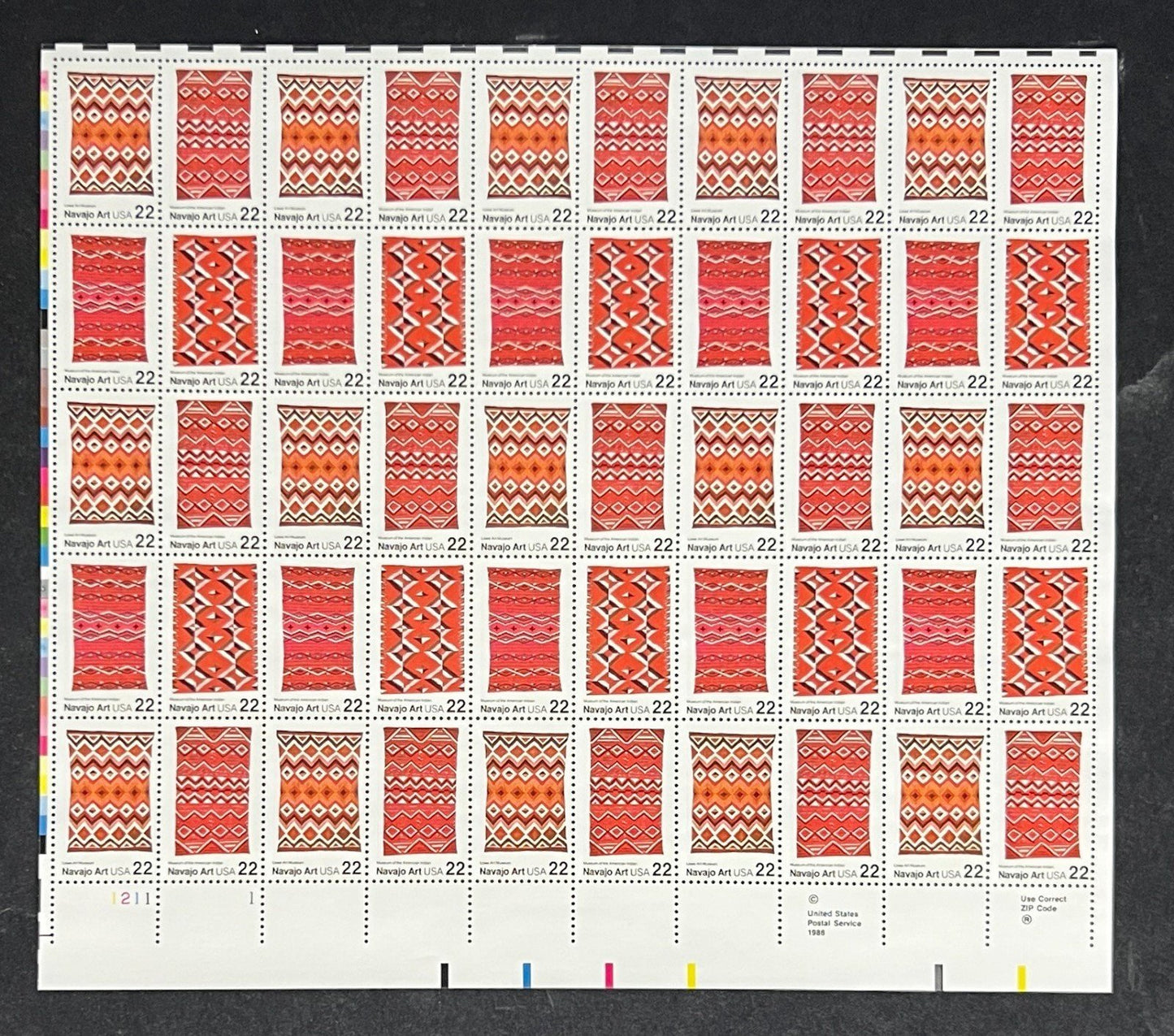 US 2235-2238 Mint Sheet (MNH) Folk Art Navajo Art 22-Cent 1986 ZAYIX