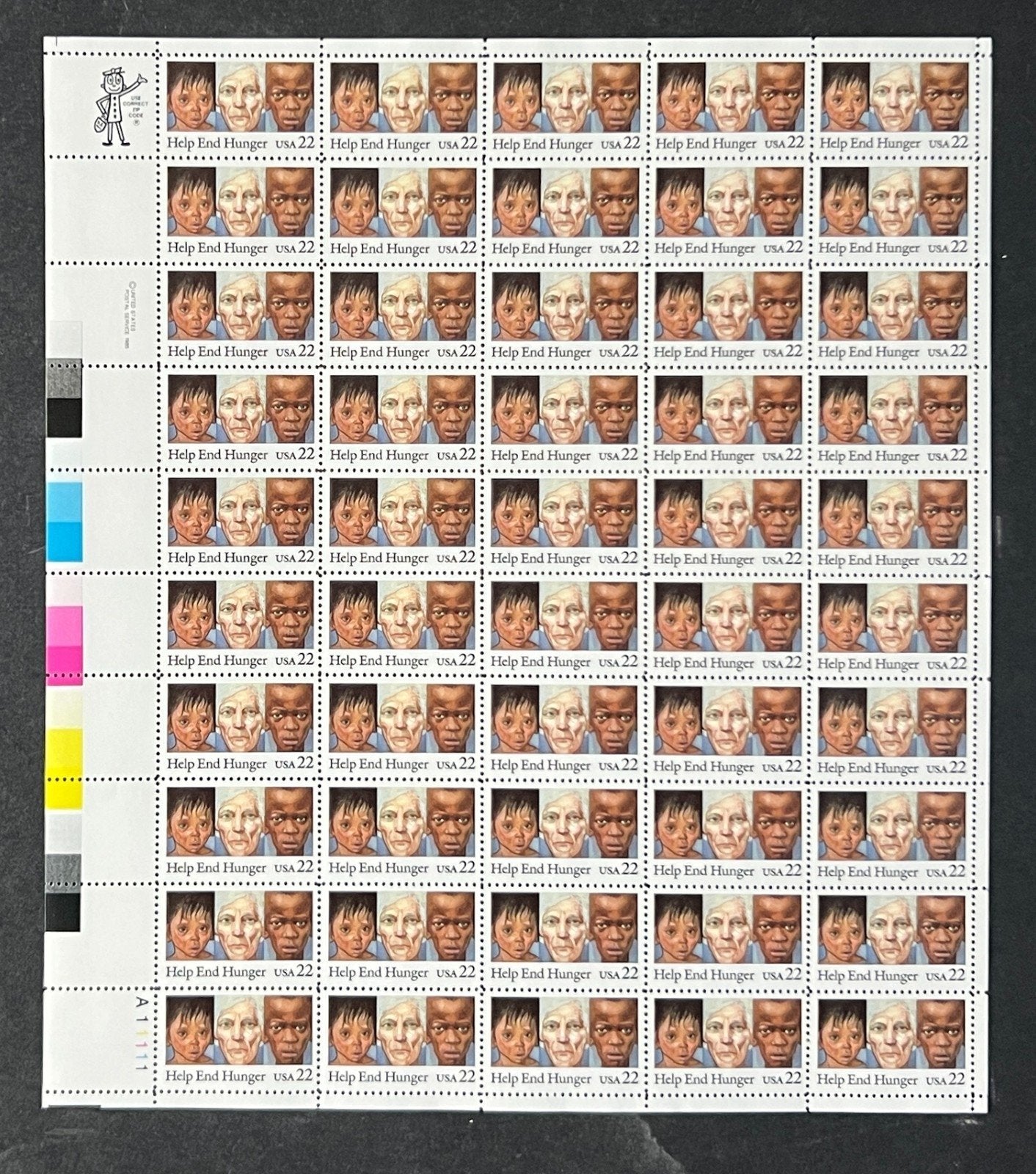 US 2164 Mint Sheet (MNH) Help End Hunger 22-Cent 1985 ZAYIX