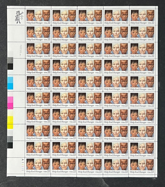 US 2164 Mint Sheet (MNH) Help End Hunger 22-Cent 1985 ZAYIX