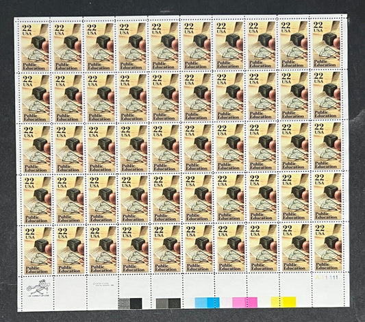 US 2159 Mint Sheet (MNH) Public Education in America 22-Cent 1985 ZAYIX