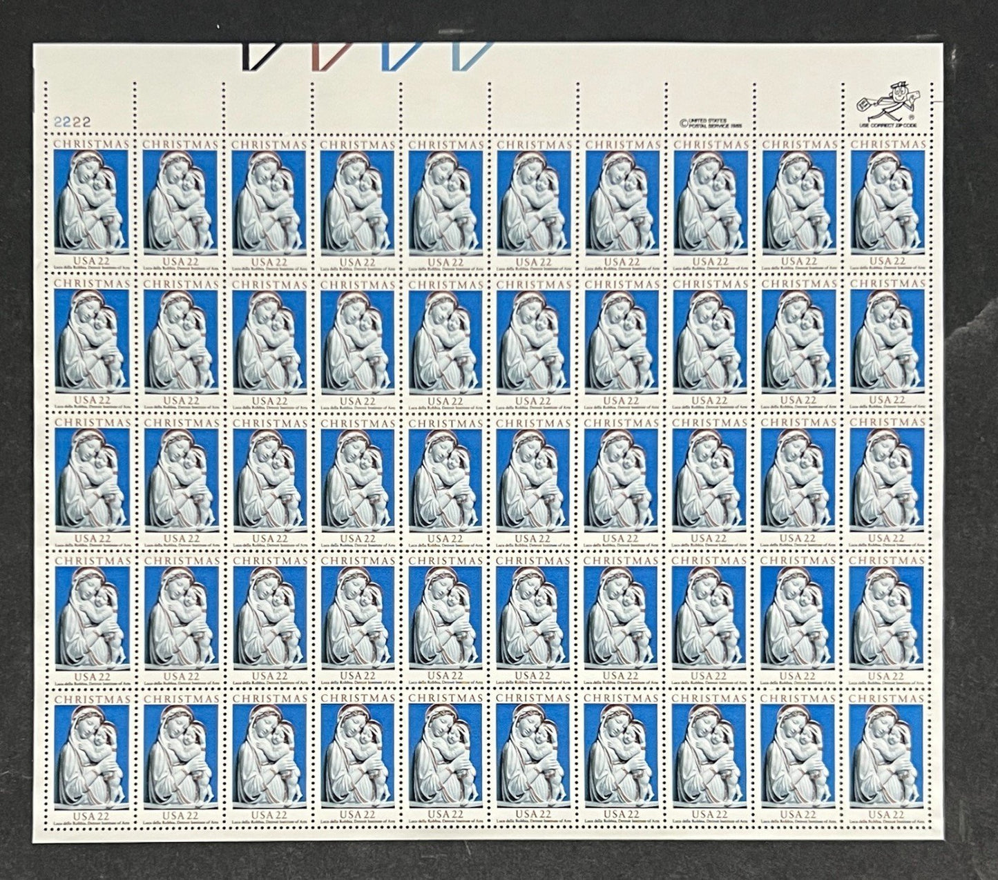 US 2165 Mint Sheet (MNH) Genoa Madonna and Child 22-Cent 1985 ZAYIX
