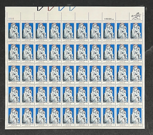 US 2165 Mint Sheet (MNH) Genoa Madonna and Child 22-Cent 1985 ZAYIX