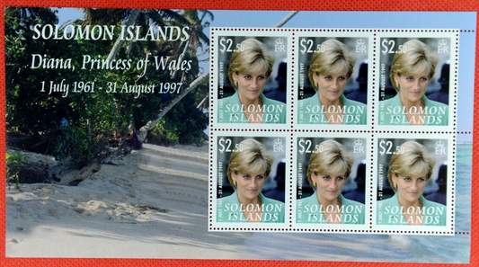 Solomon Islands 1097 Princess Diana death anniv minisheet ZAYIX 072022SM03M