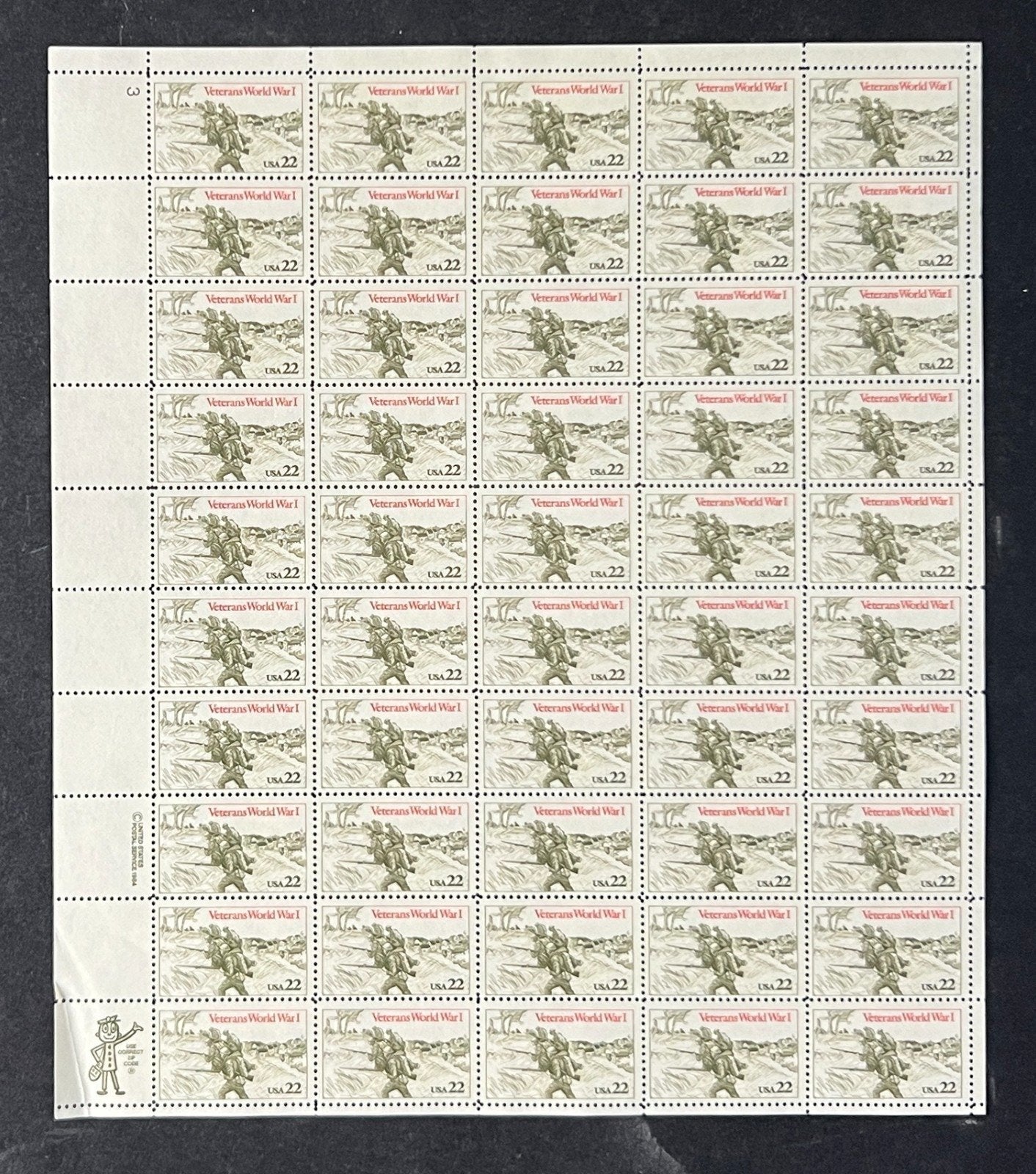 US 2154 Mint Sheet (MNH) World War 1 Veterans 22-Cent 1985 ZAYIX