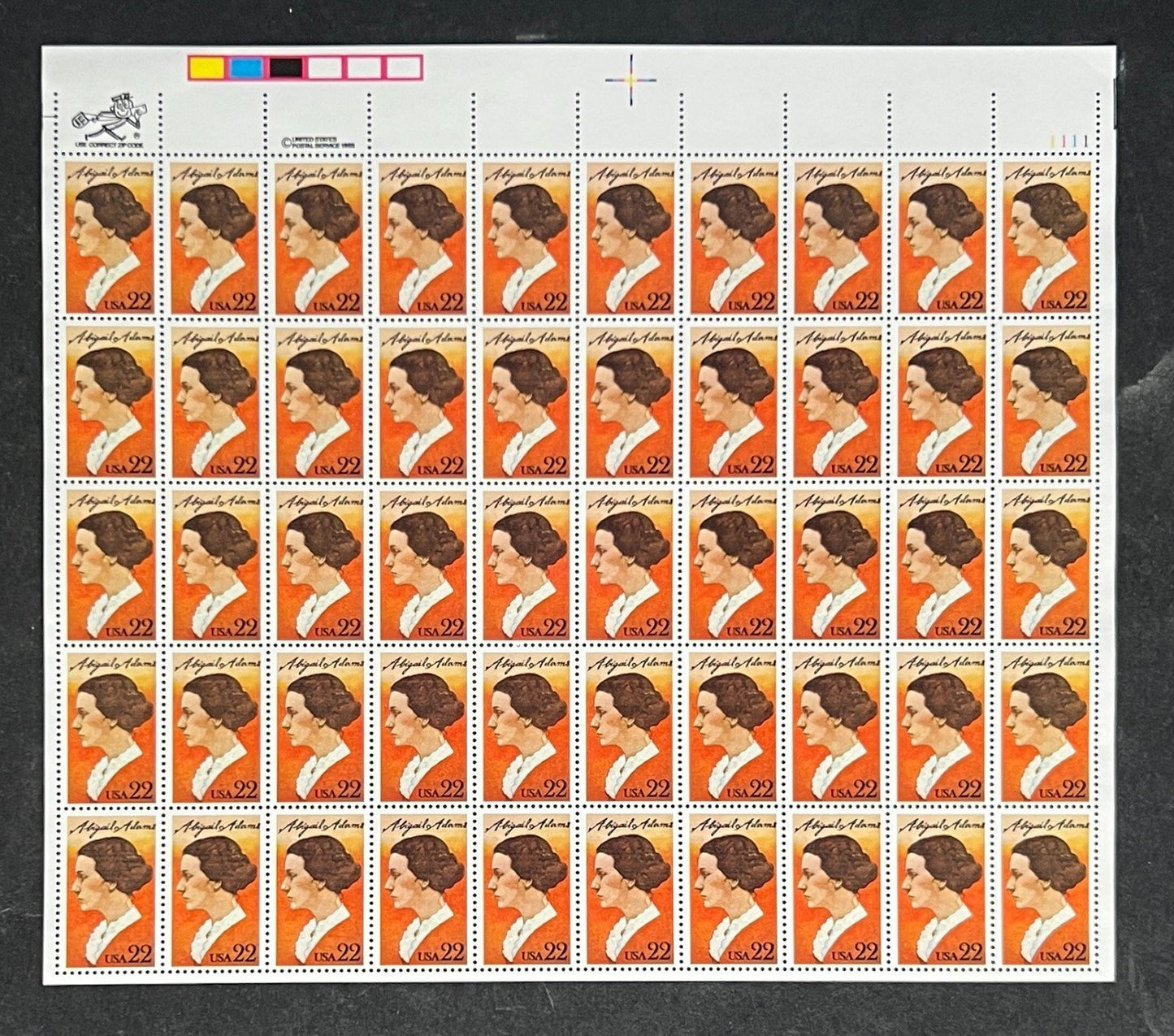 US 2146 Mint Sheet (MNH) Abigail Adams First Lady 22-Cent 1985 ZAYIX