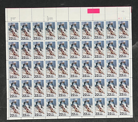 US 2369 Mint Sheet (MNH) Winter Olympics Calgary Canada Skiing 22Cent 1988 ZAYIX