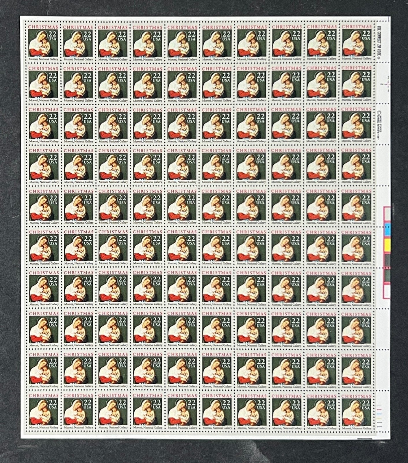 US 2367 Mint Sheet (MNH) Christmas Moroni Madonna & Child 22-Cent 1987 ZAYIX