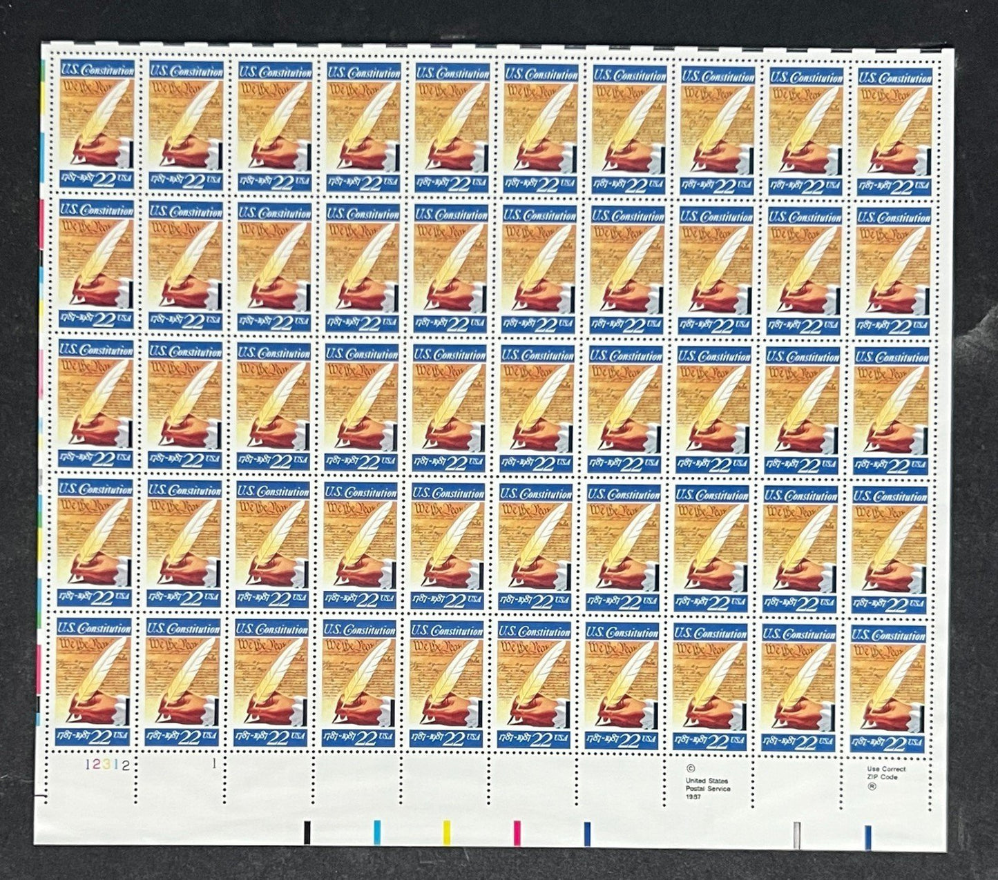 US 2360 Mint Sheet (MNH) Signing Constitution 200th 22-Cent 1987 ZAYIX