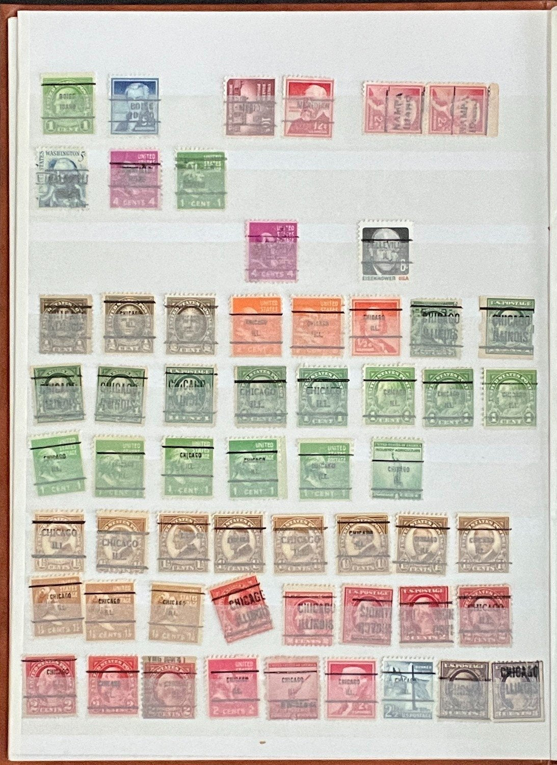 United States Precancels Stamp Collection 2 Stock Books Used ZAYIX