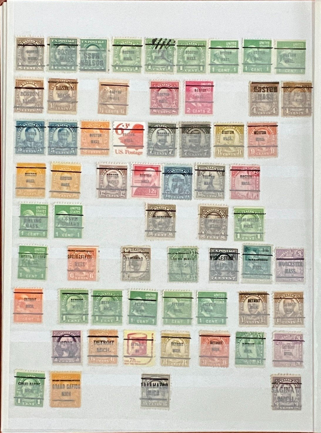 United States Precancels Stamp Collection 2 Stock Books Used ZAYIX