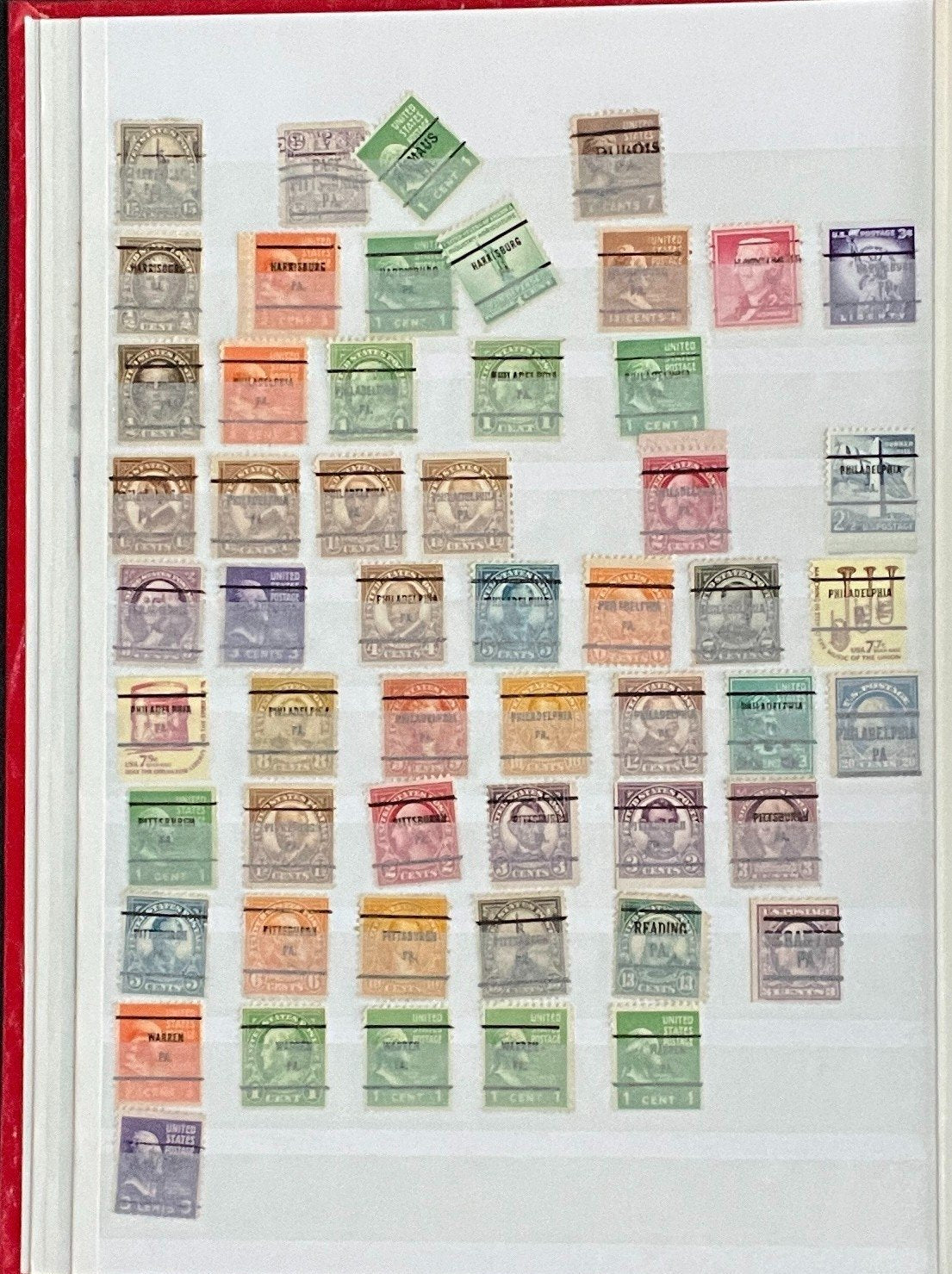 United States Precancels Stamp Collection 2 Stock Books Used ZAYIX