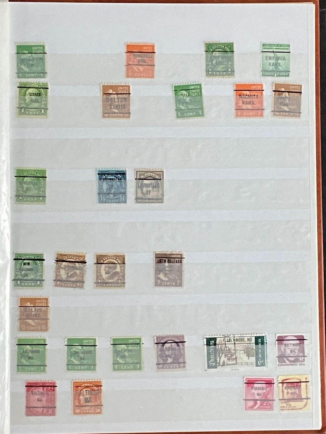 United States Precancels Stamp Collection 2 Stock Books Used ZAYIX