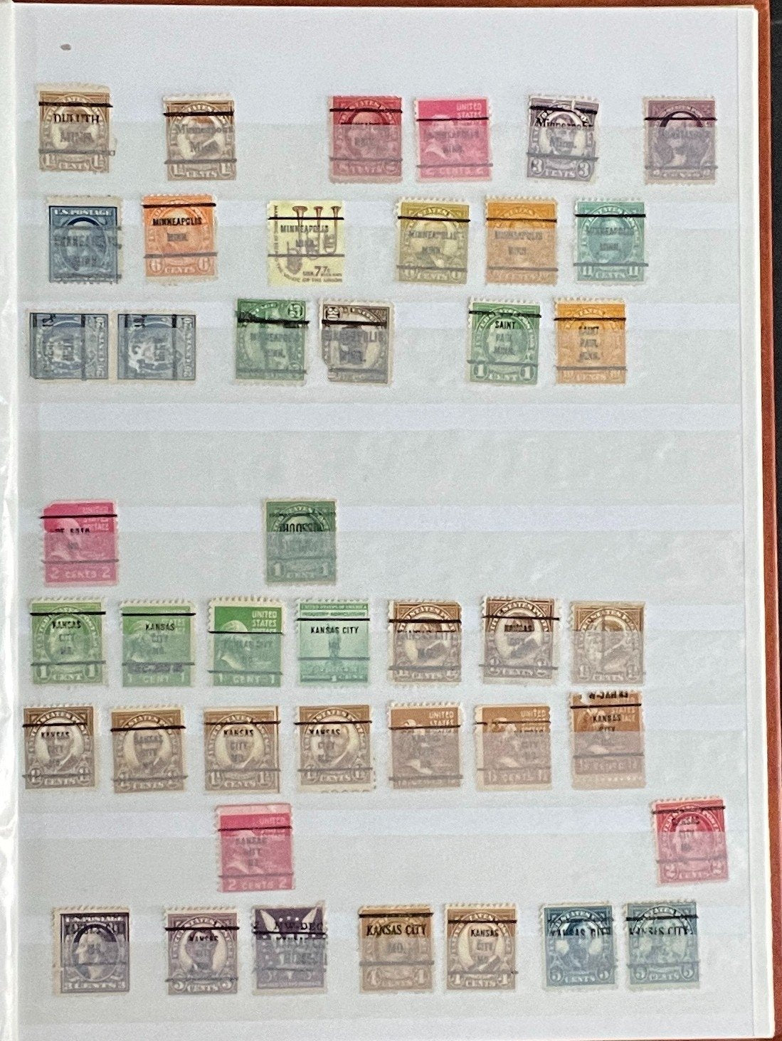 United States Precancels Stamp Collection 2 Stock Books Used ZAYIX