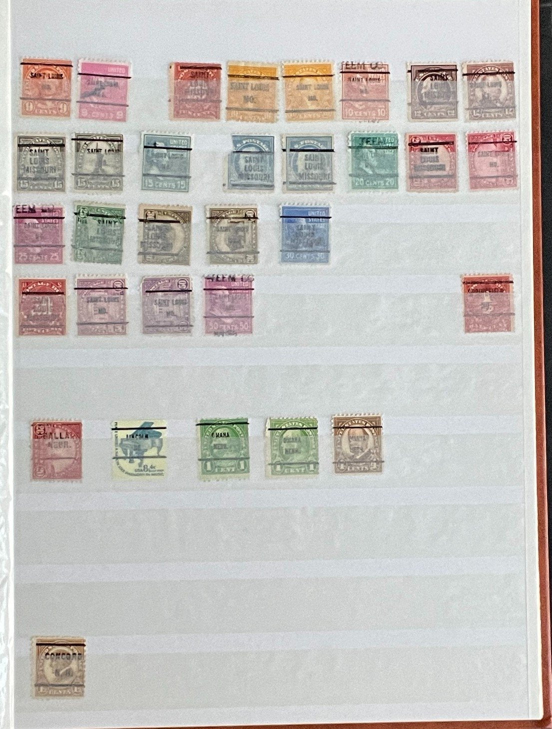 United States Precancels Stamp Collection 2 Stock Books Used ZAYIX
