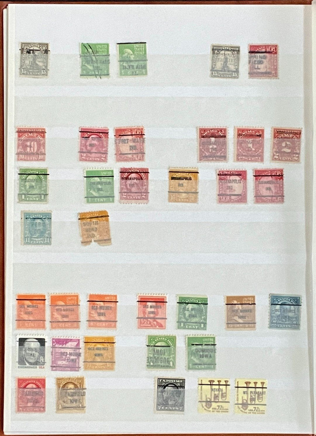 United States Precancels Stamp Collection 2 Stock Books Used ZAYIX