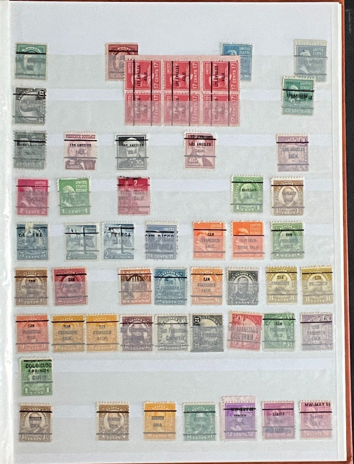 United States Precancels Stamp Collection 2 Stock Books Used ZAYIX