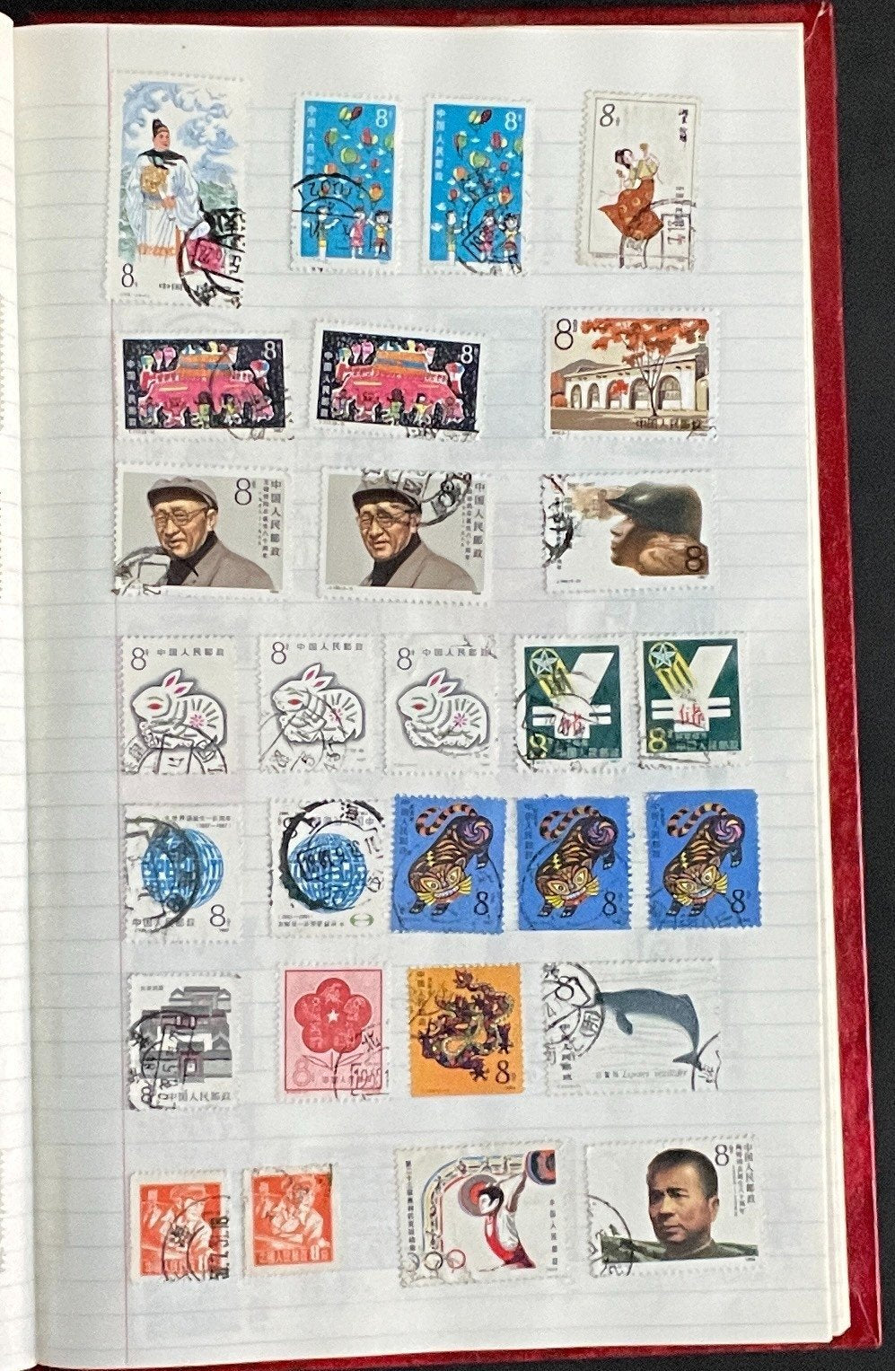 Poland & China Stamp Collection Stock Book Hundreds of Stamps Used ZAYIX