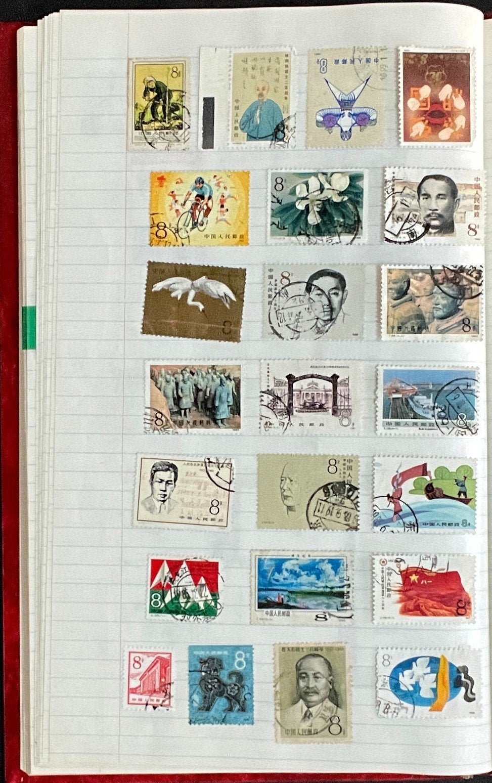Poland & China Stamp Collection Stock Book Hundreds of Stamps Used ZAYIX