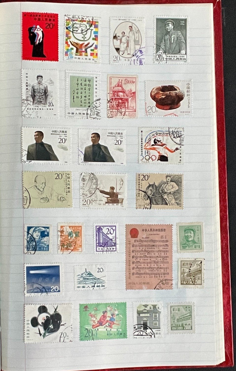 Poland & China Stamp Collection Stock Book Hundreds of Stamps Used ZAYIX