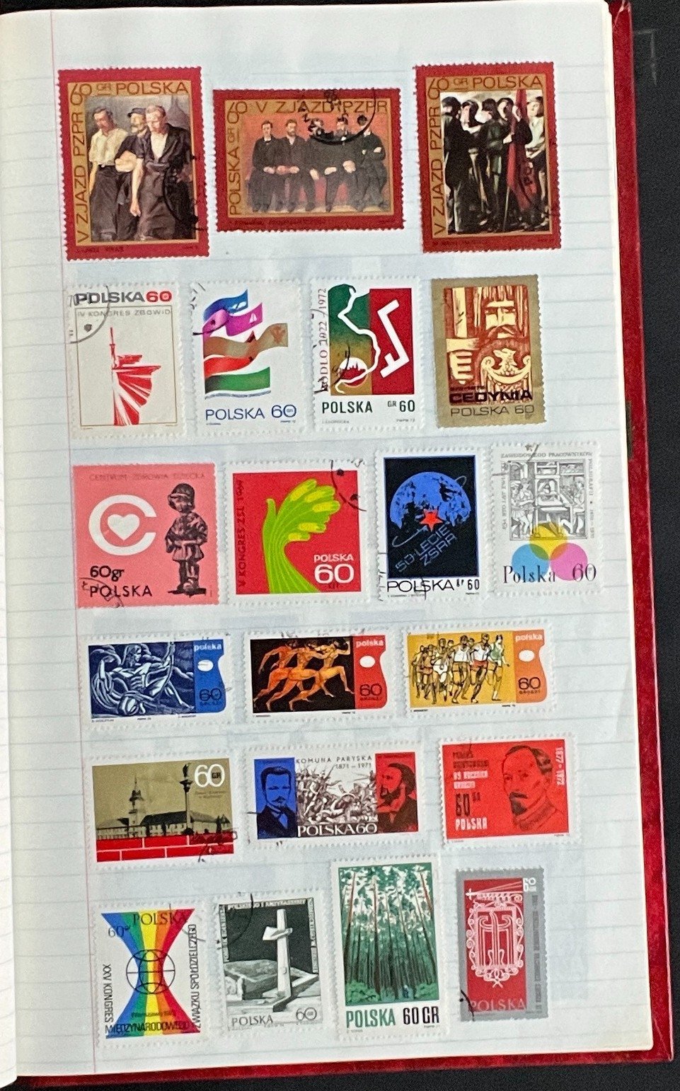 Poland & China Stamp Collection Stock Book Hundreds of Stamps Used ZAYIX