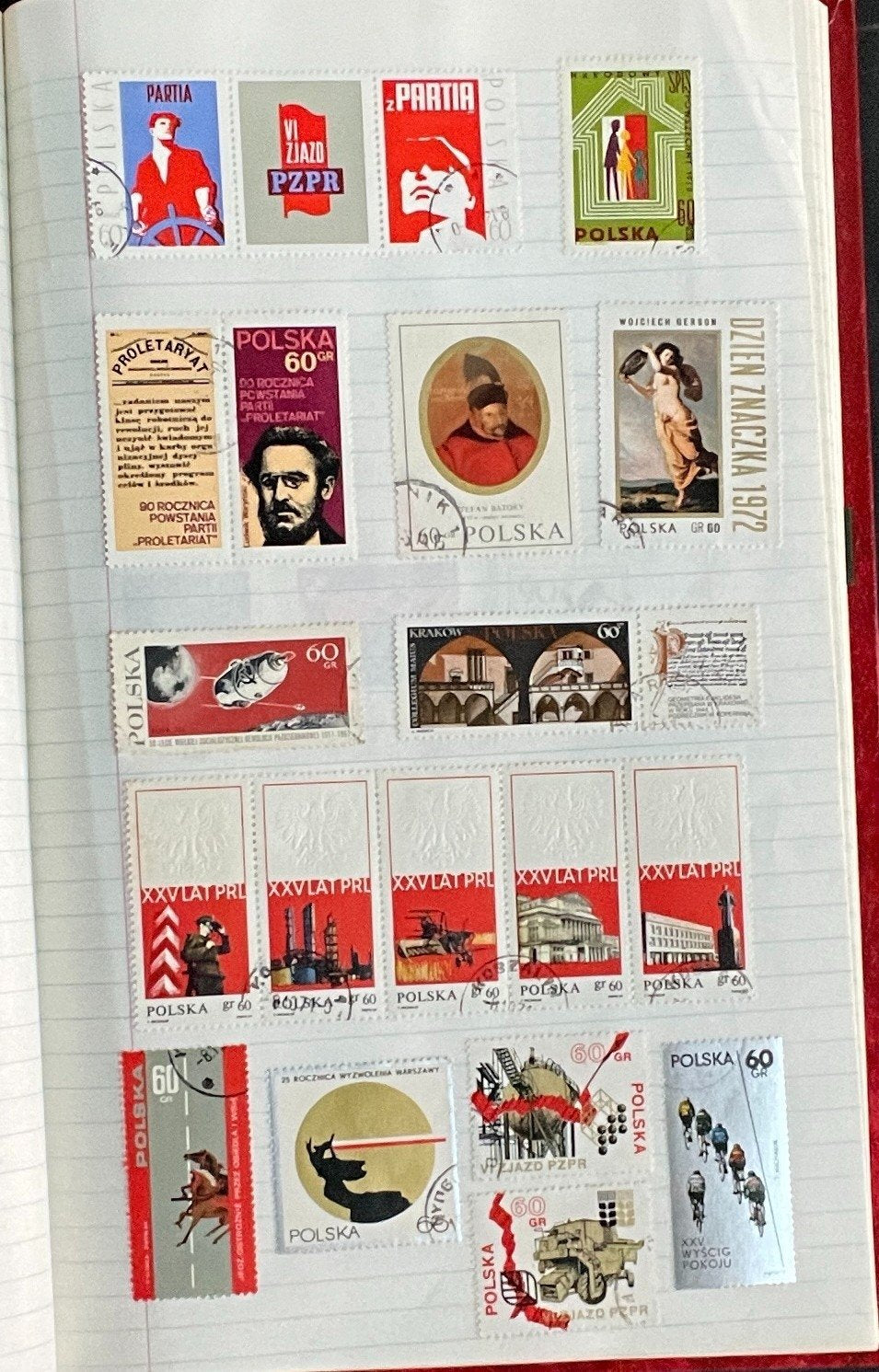 Poland & China Stamp Collection Stock Book Hundreds of Stamps Used ZAYIX