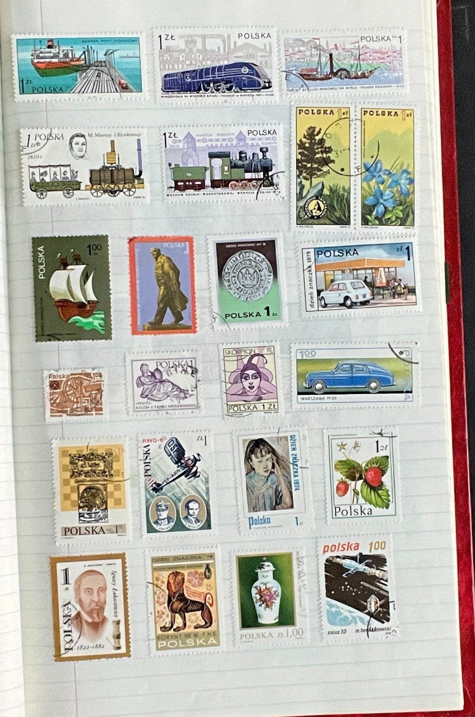 Poland & China Stamp Collection Stock Book Hundreds of Stamps Used ZAYIX