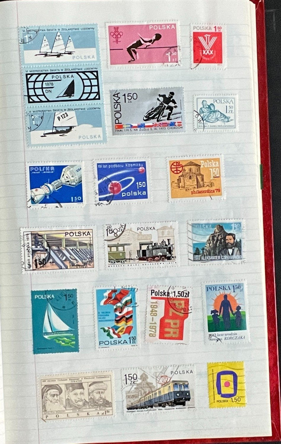 Poland & China Stamp Collection Stock Book Hundreds of Stamps Used ZAYIX