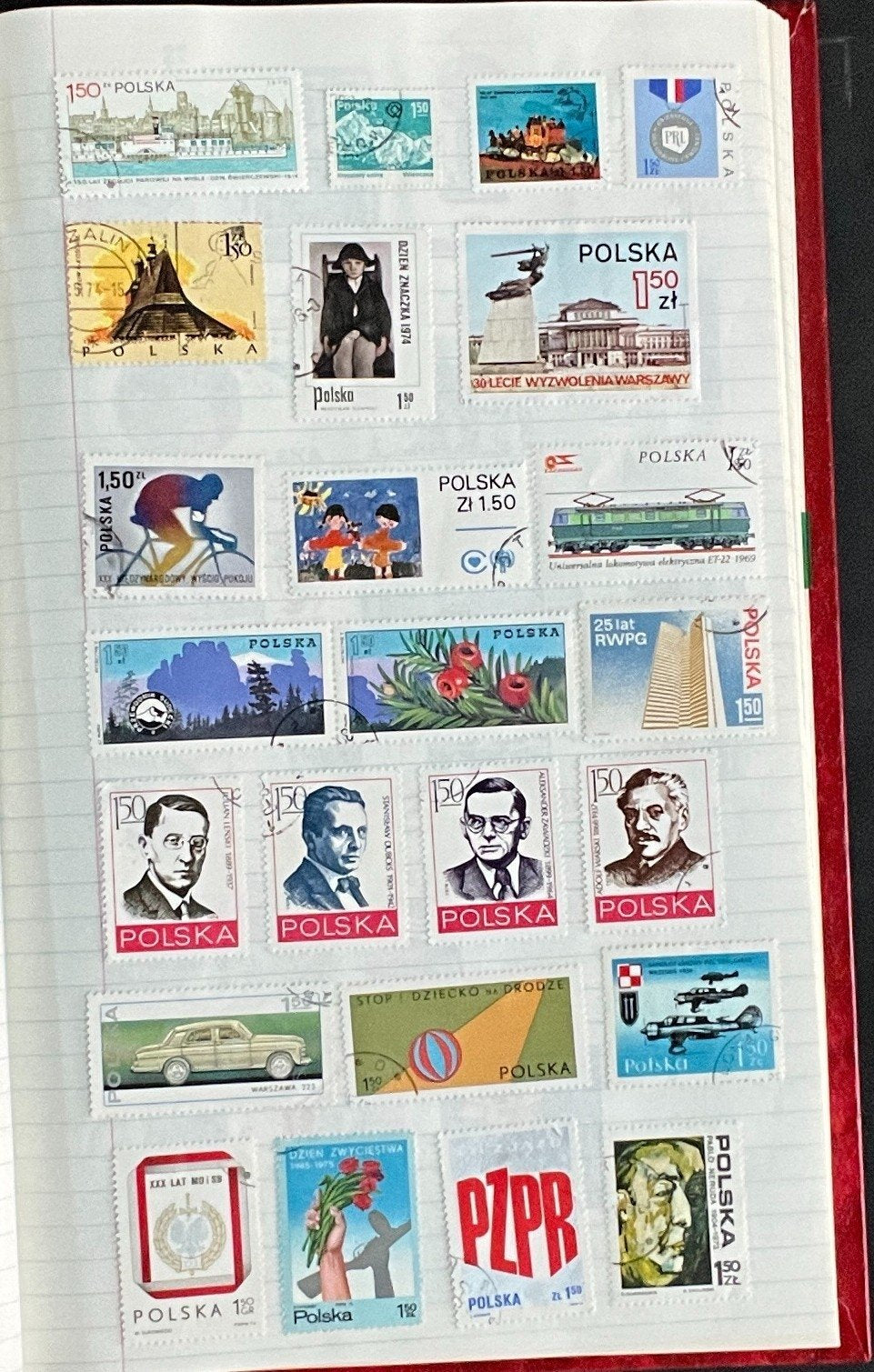 Poland & China Stamp Collection Stock Book Hundreds of Stamps Used ZAYIX