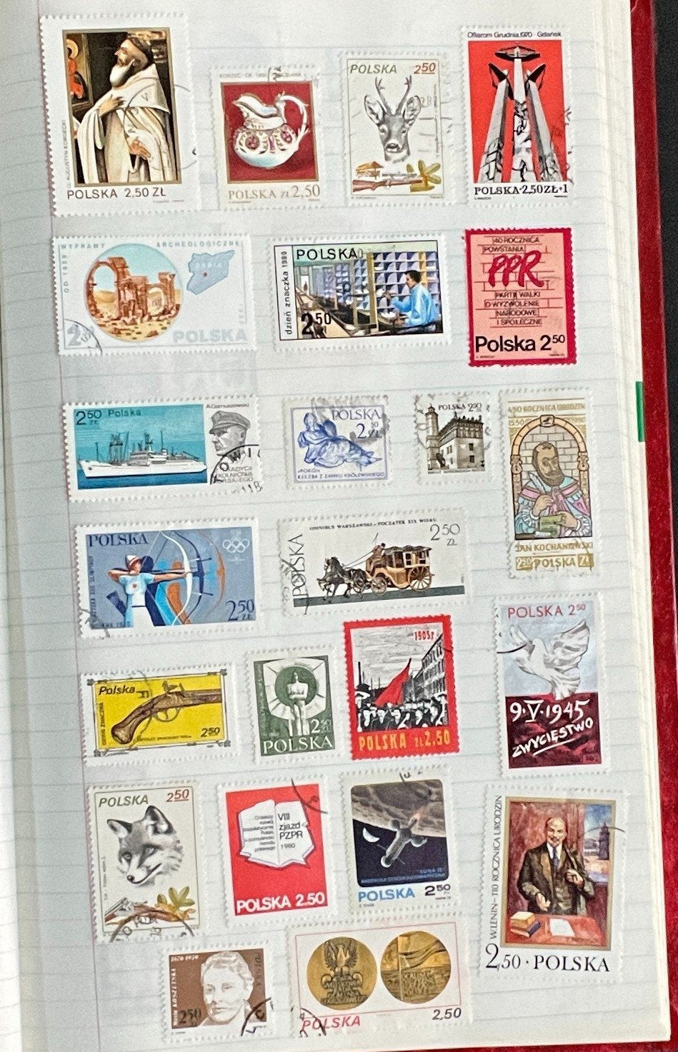 Poland & China Stamp Collection Stock Book Hundreds of Stamps Used ZAYIX