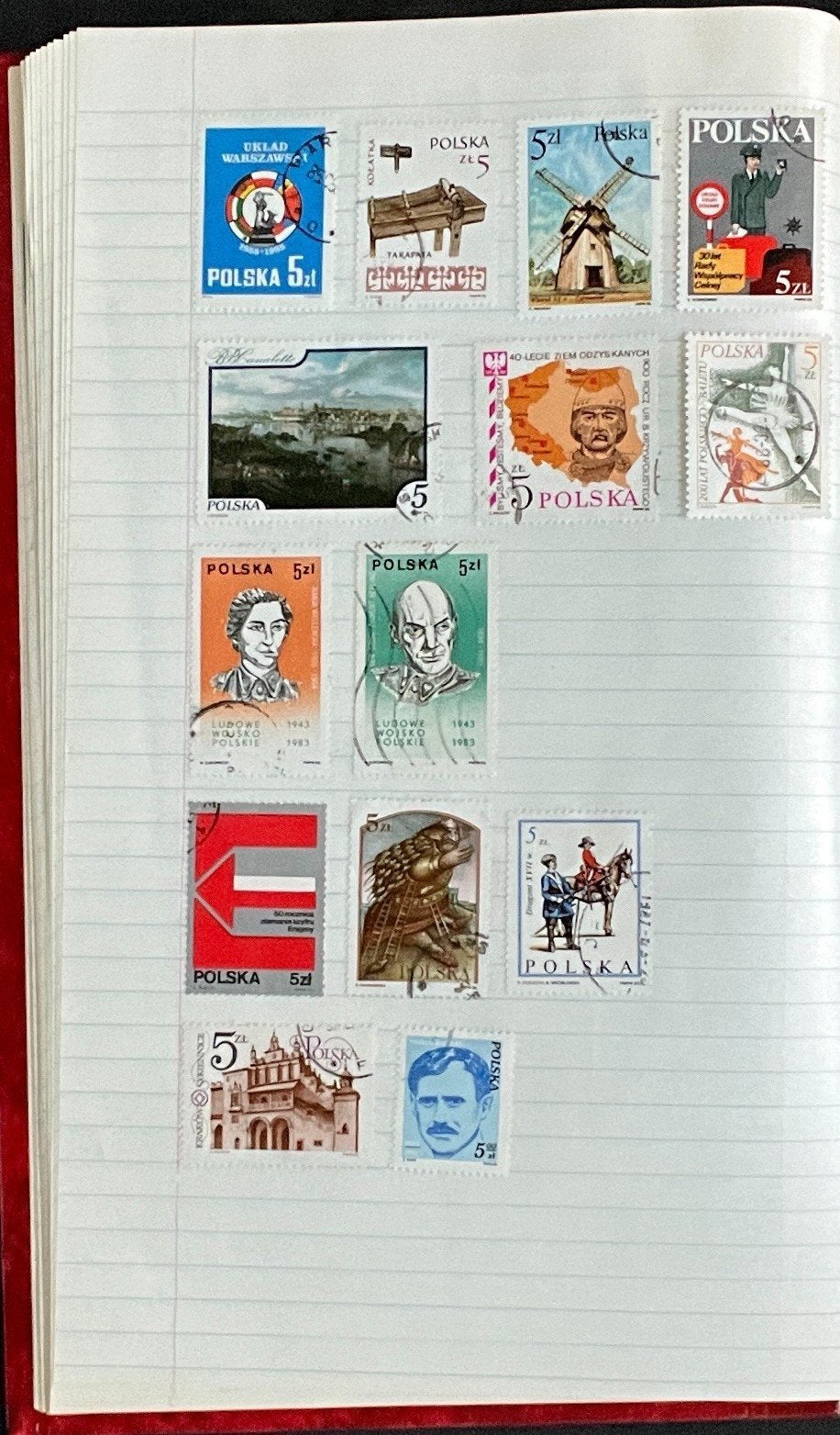 Poland & China Stamp Collection Stock Book Hundreds of Stamps Used ZAYIX