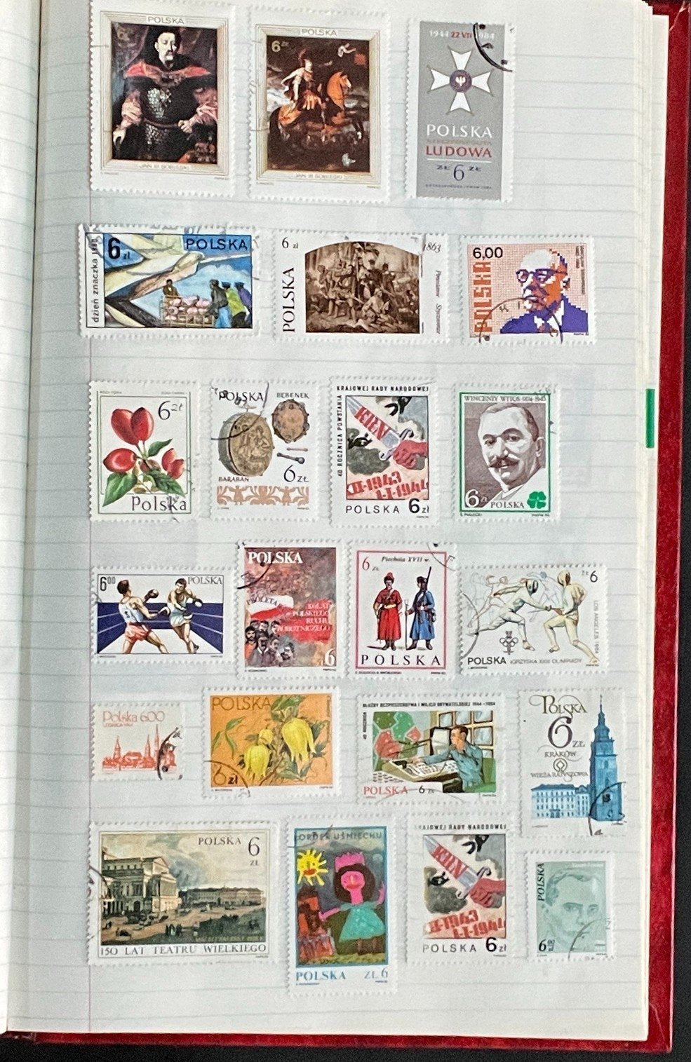 Poland & China Stamp Collection Stock Book Hundreds of Stamps Used ZAYIX