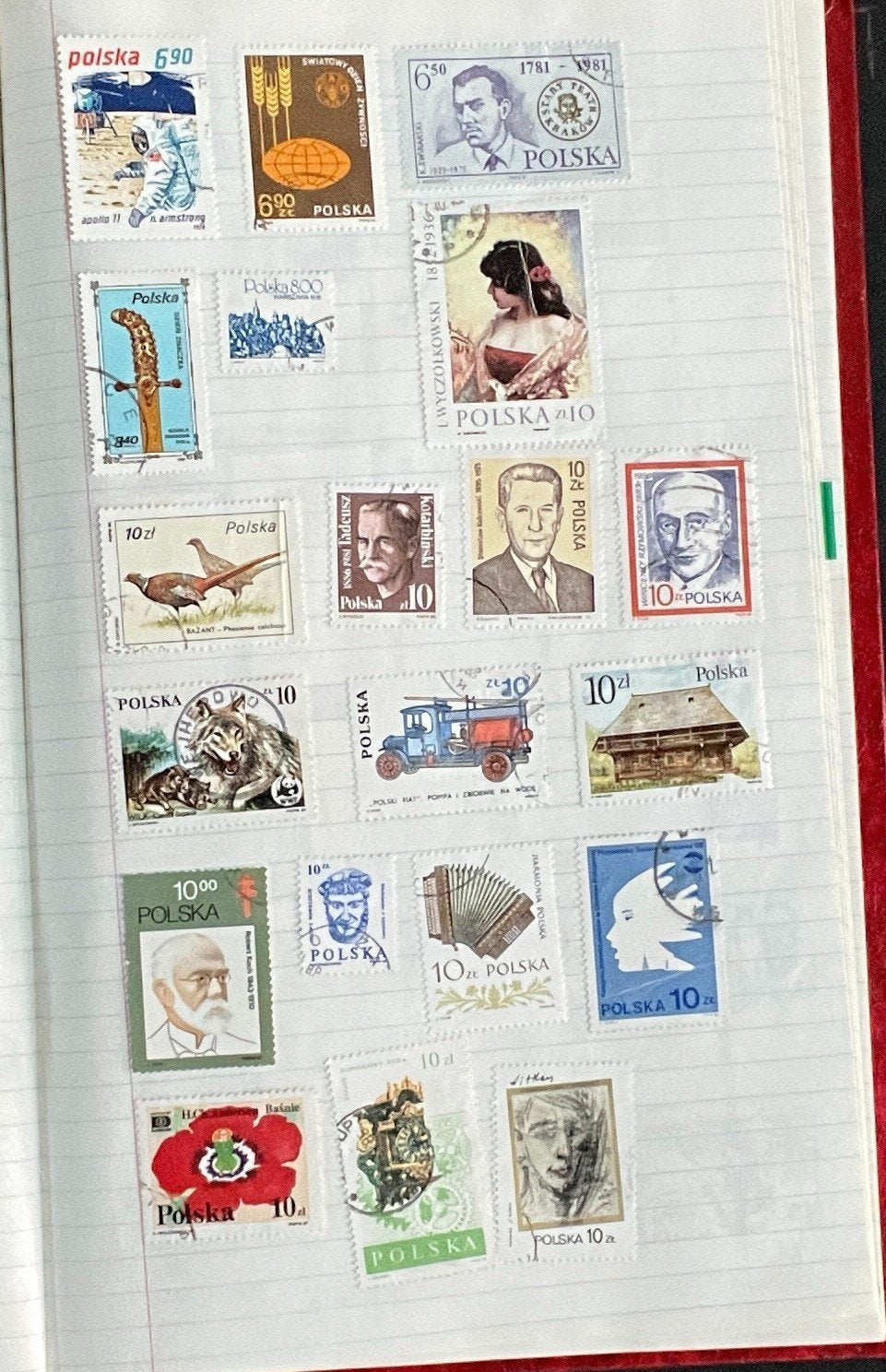 Poland & China Stamp Collection Stock Book Hundreds of Stamps Used ZAYIX