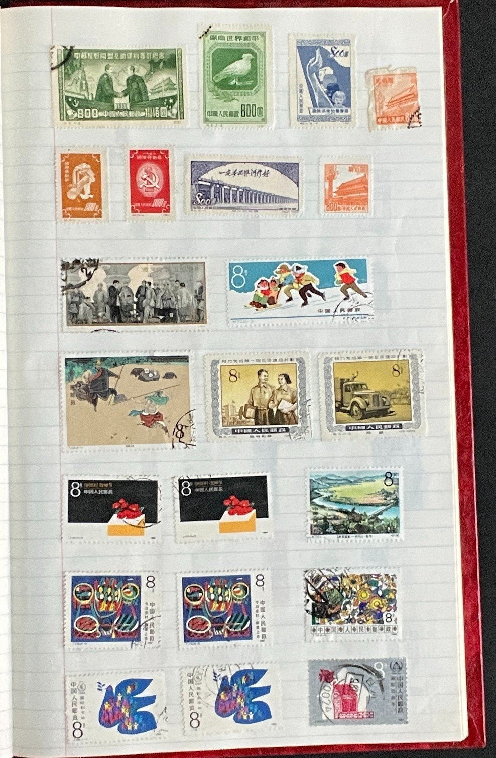 Poland & China Stamp Collection Stock Book Hundreds of Stamps Used ZAYIX