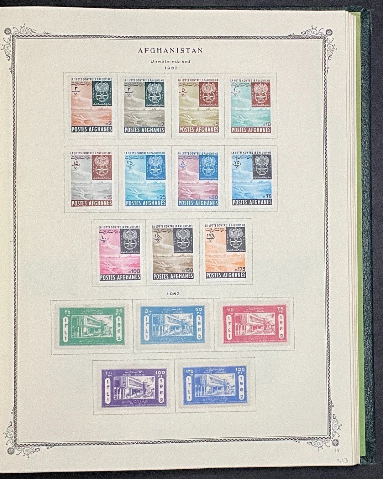 Afghanistan Stamp Collection Album Hundred of Stamps Mint Hinged 1870-1970 ZAYIX