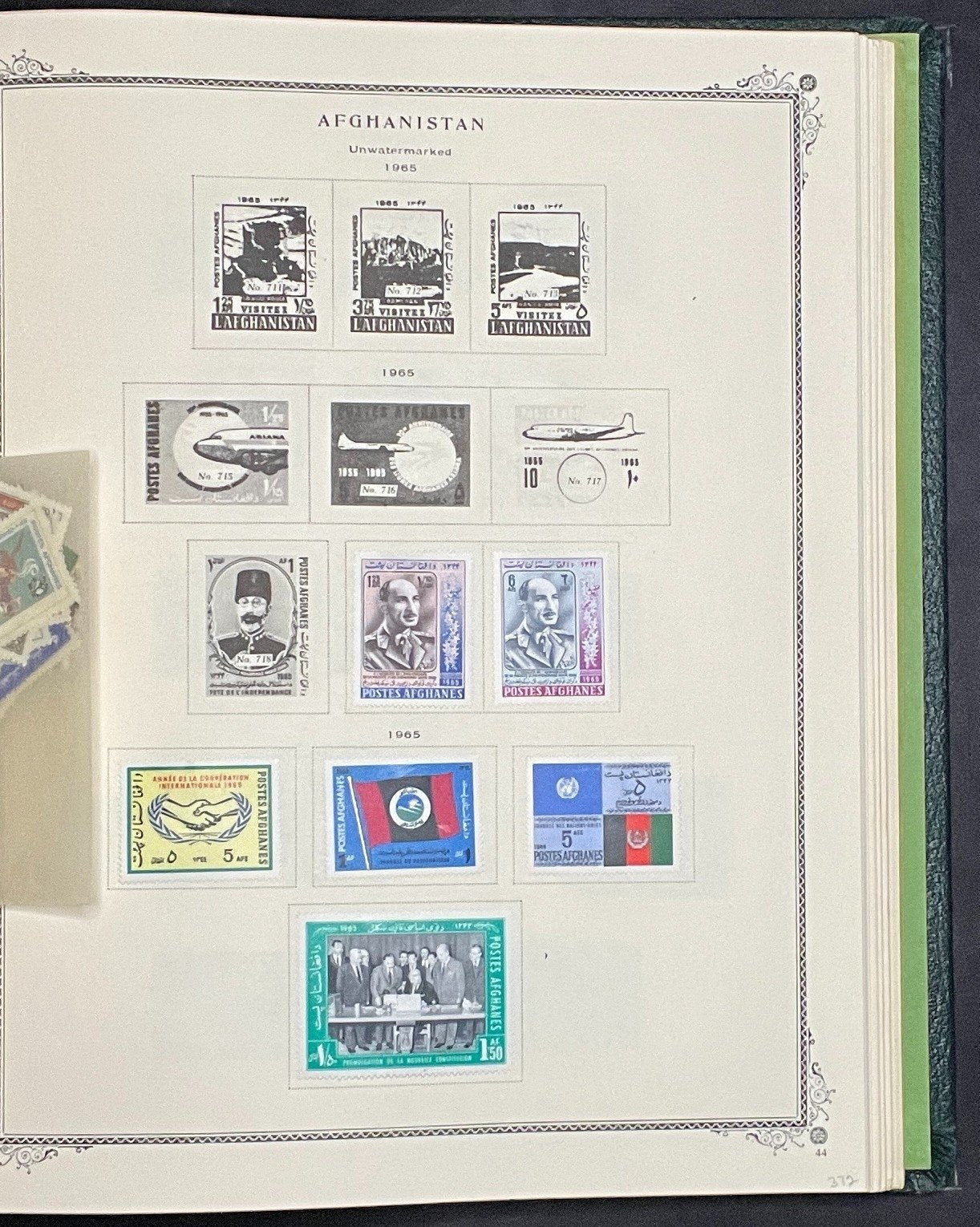 Afghanistan Stamp Collection Album Hundred of Stamps Mint Hinged 1870-1970 ZAYIX